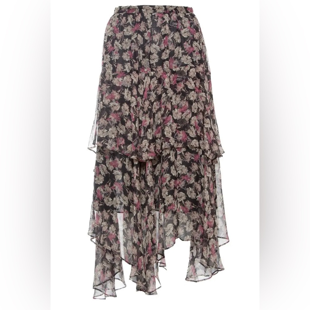 Trade/Sell Loveshackfancy Alex silk Tiered Skirt Medium🦄👗💖 EUC